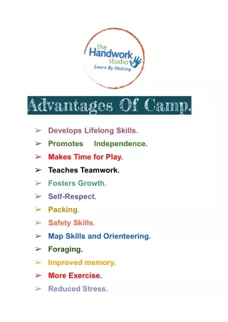 advantages of camp