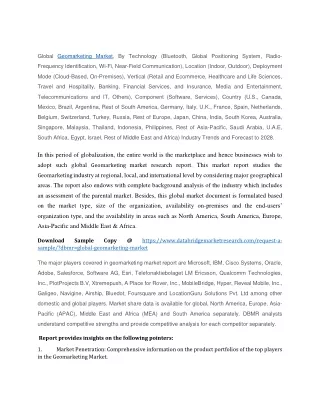 global geomarketing market by technology