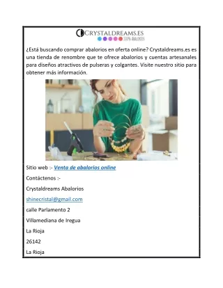 est buscando comprar abalorios en oferta online