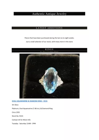 Authentic Antique Jewelry