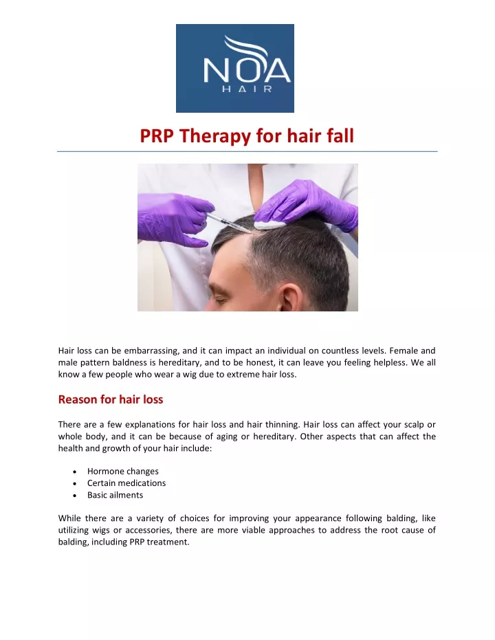 prp therapy for hair fall