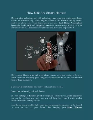 how safe are smart homes