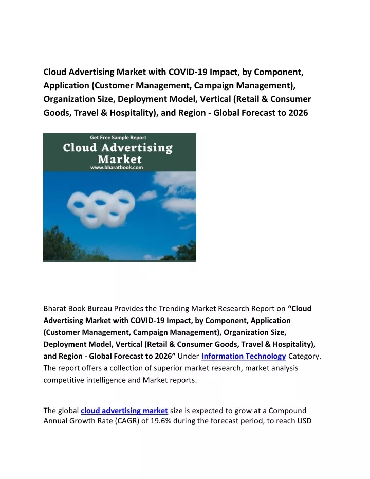 cloud advertising market with covid 19 impact