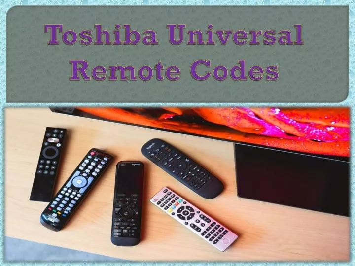 toshiba universal remote codes