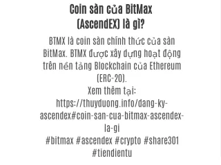 Coin sàn của BitMax (AscendEX) là gì?