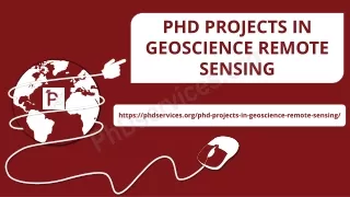 phd projects in geoscience remote sensing