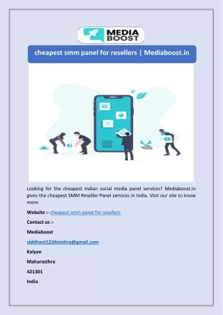 cheapest smm panel for resellers | Mediaboost.in