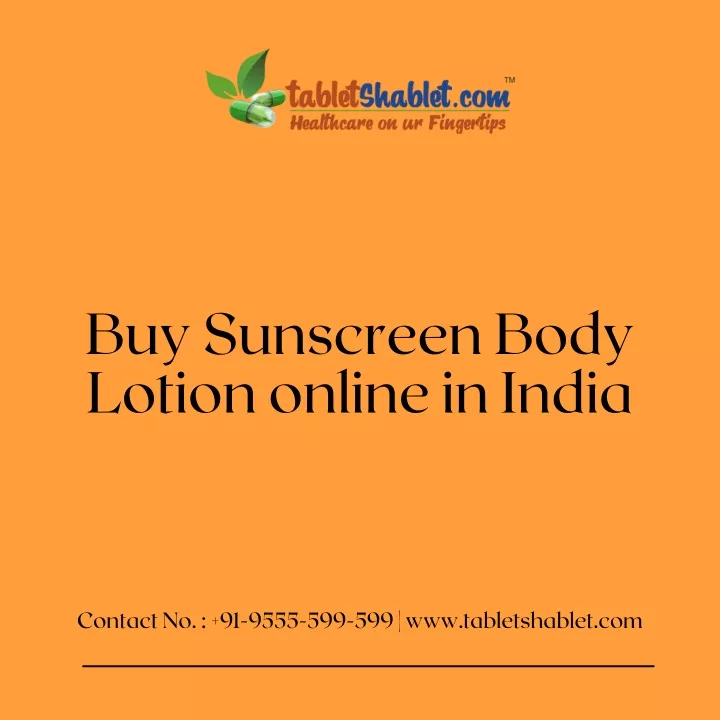 buy sunscreen body lotion online in india