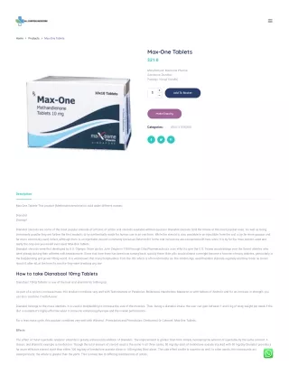 Buy Max-One Tablets Oral Steroids Online