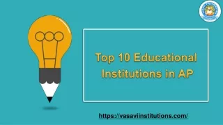 Top 10 educational institutions in AP