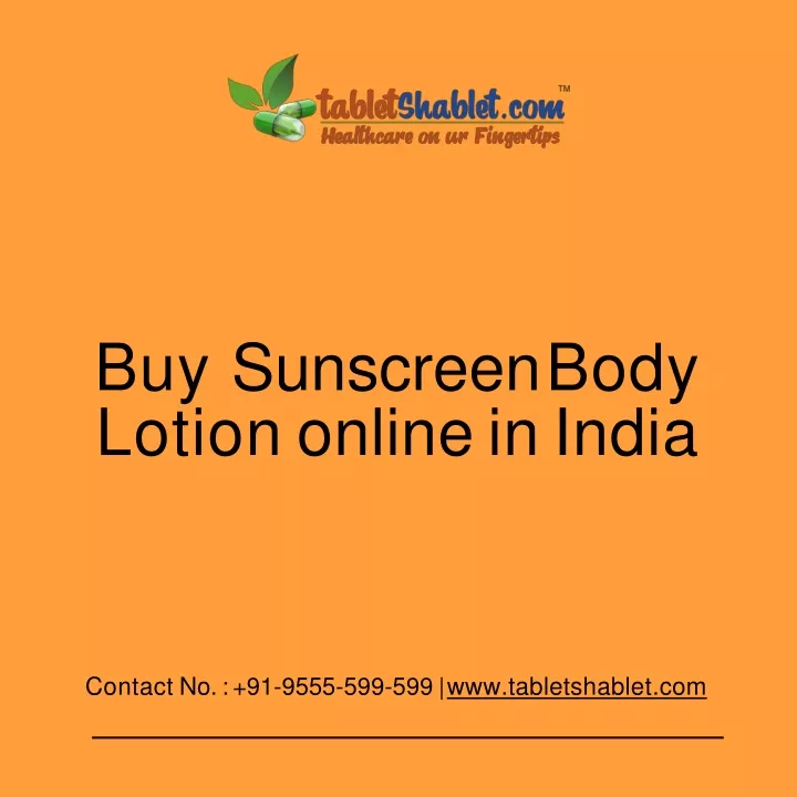 buy sunscreen body lotion online in india