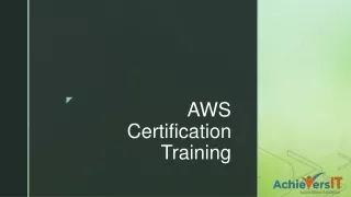 AWS Certification Training - ppt
