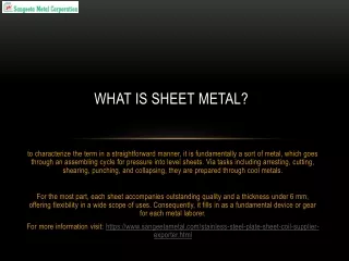 what is sheet metal