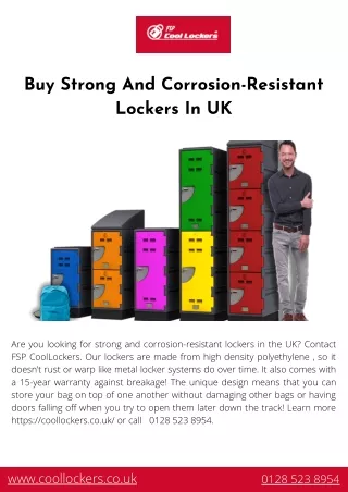 Buy Strong and Corrosion-Resistant Lockers in UK