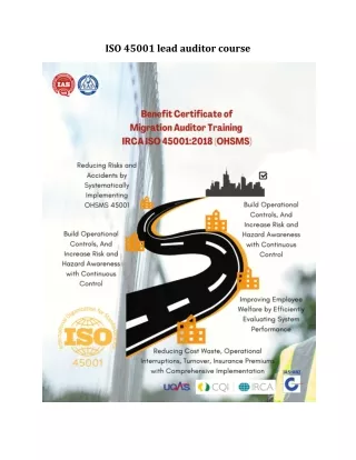 ISO 45001 lead auditor course