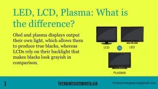Difference between LED, LCD, Plasma - Best Services Tv Repair