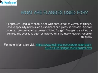 what are flanges used for