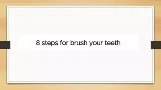 8 Steps For Brush Your Teeth