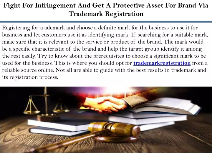 fight for infringement and get a protective asset