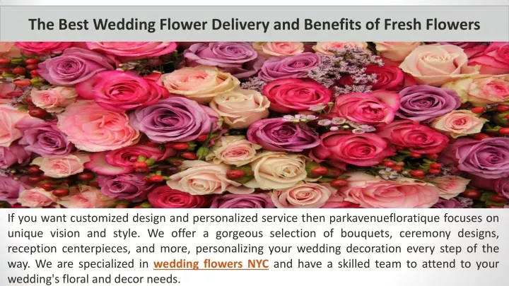 the best wedding flower delivery and benefits