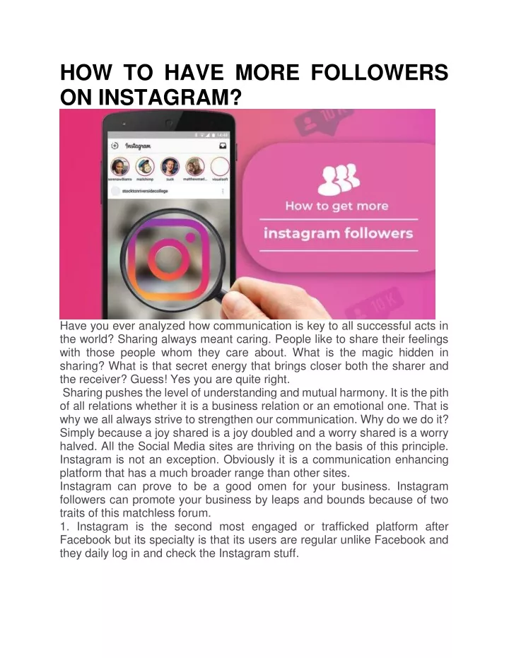 how to have more followers on instagram