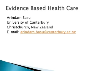 Evidence based health lecture