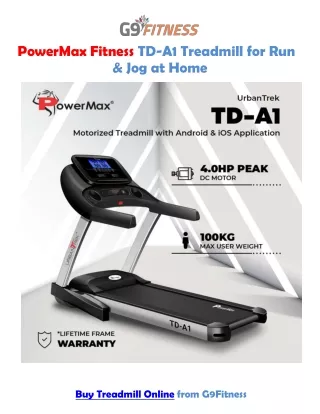 Buy Treadmill Online for home use buy at G9fitness