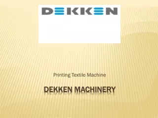 Printing Textile Machine