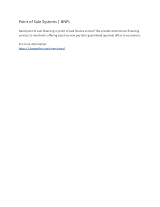 point of sale systems bnpl