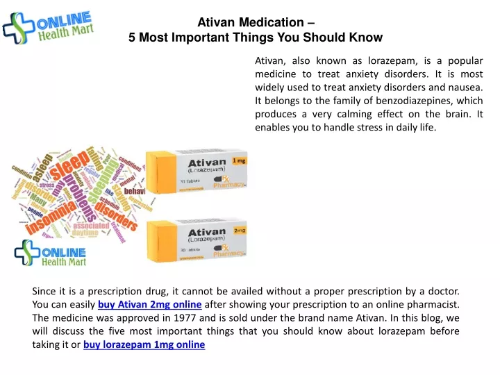 ativan medication 5 most important things