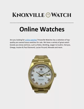 Online Watches