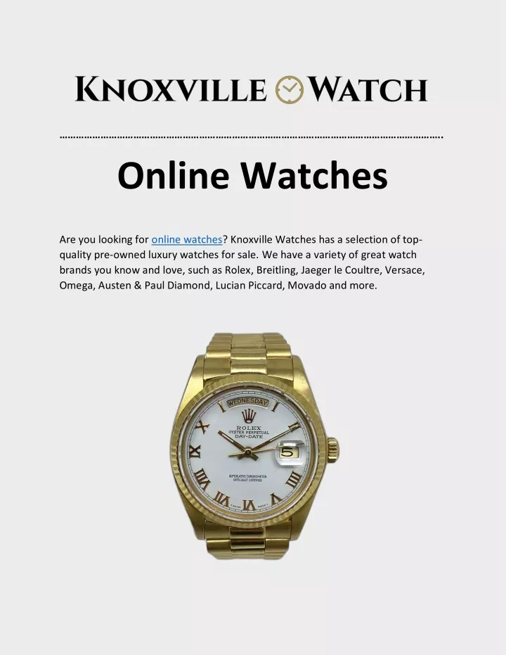 online watches