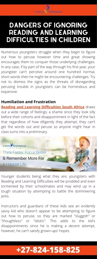 dangers of ignoring reading and learning