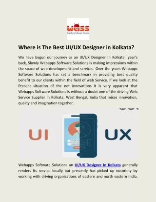 Where is The Best UI and UX Designer in Kolkata