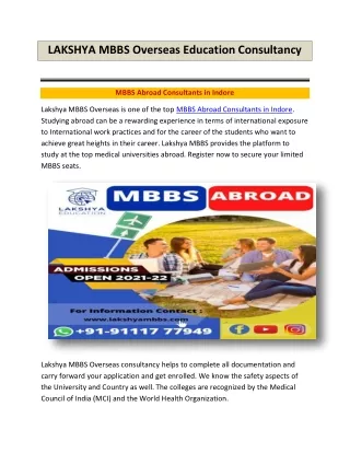 lakshya mbbs overseas education consultancy