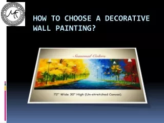 How to Choose a Decorative Wall Painting