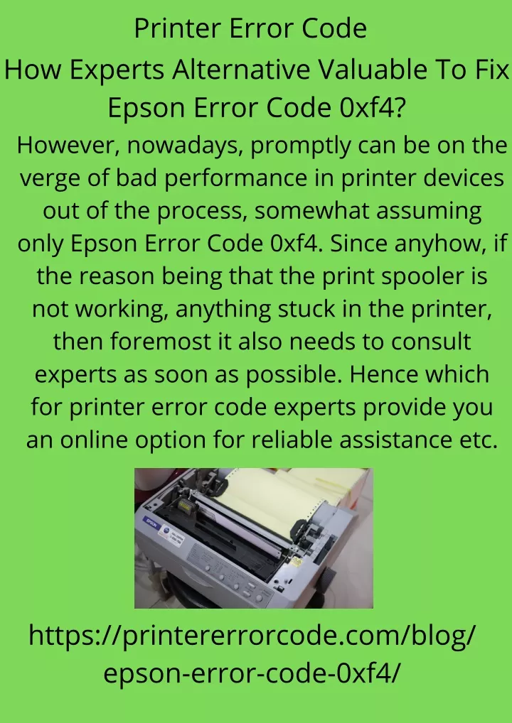 printer error code