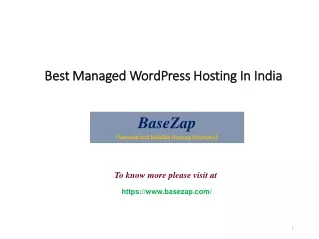Best Managed WordPress Hosting In India