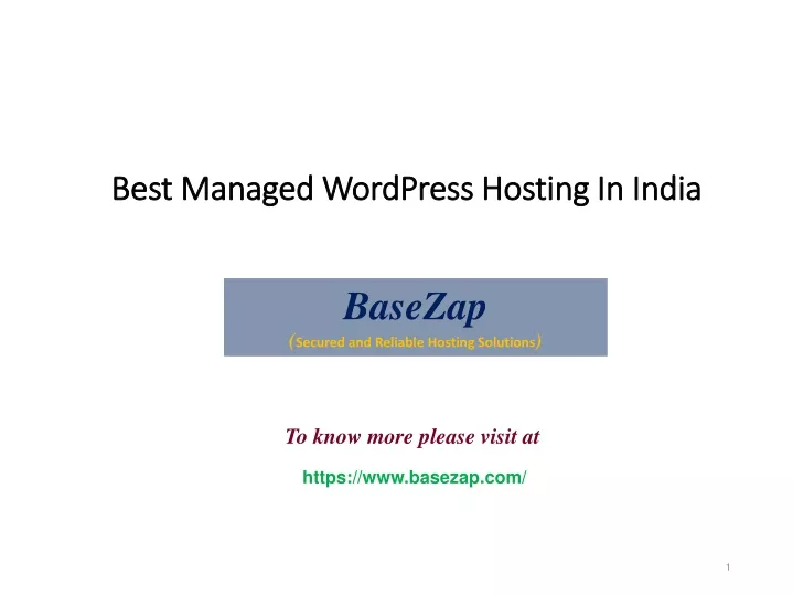 best managed wordpress hosting in india