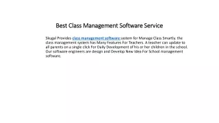 best class management software service