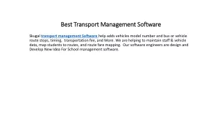 best transport management software