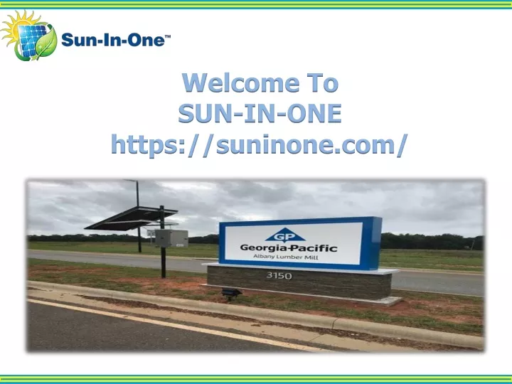 welcome to sun in one https suninone com