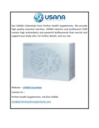 USANA Essentials  Perfecthealthsupplements.com