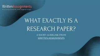 What exactly is a research paper?