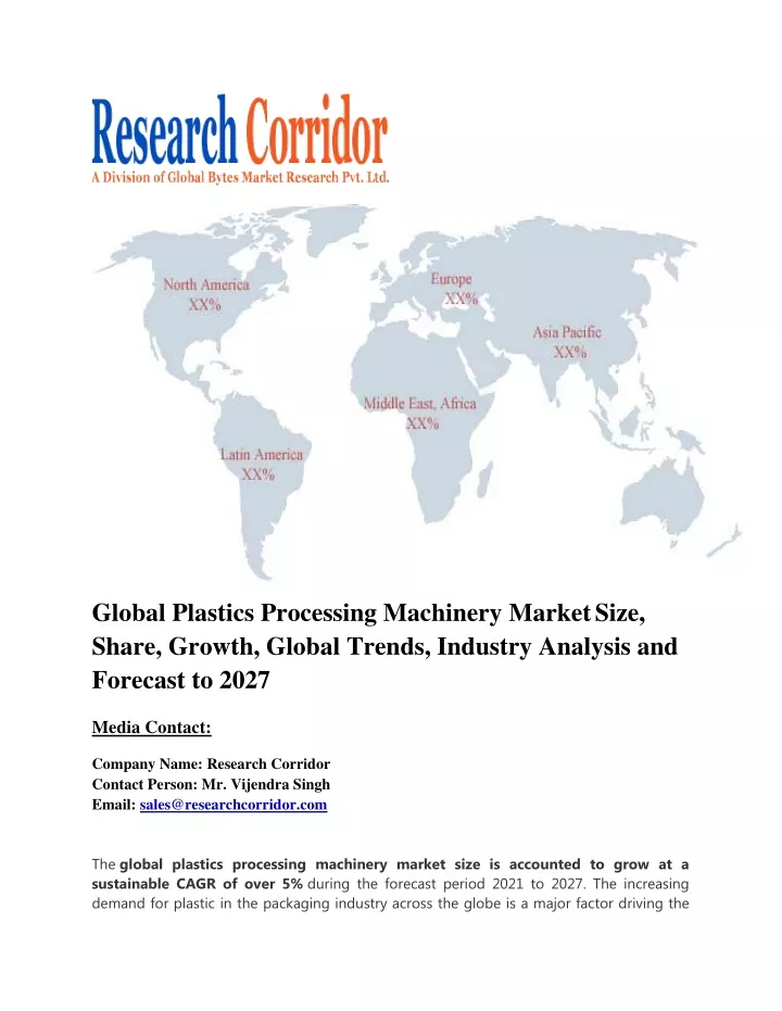 global plastics processing machinery market size