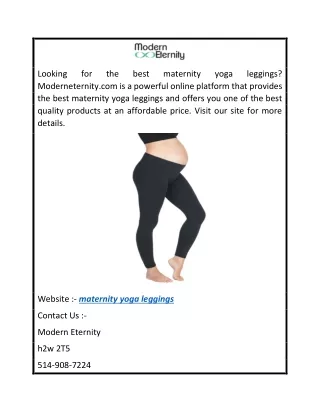 Maternity Yoga Leggings  Moderneternity.com