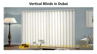 vertical blinds in dubai