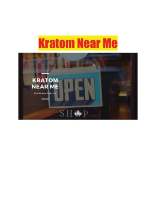 Kratom Near Me