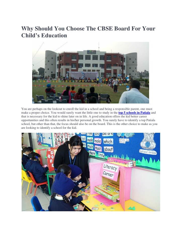 why should you choose the cbse board for your