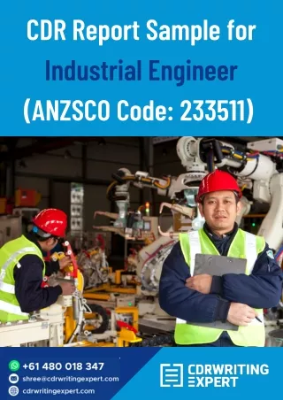 CDR Report Sample for Industrial Engineer (ANZSCO Code 233511)